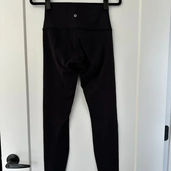 🍋 Lululemon Wunder Under High-Rise Tight 28" Full-On Luon, Black, Size: 6 - Picture 3 of 4